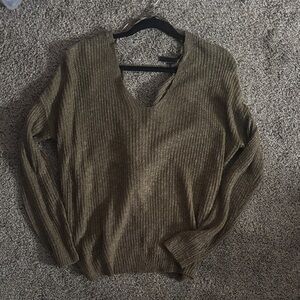 moon & madison V-Neck Twist Back Sweater